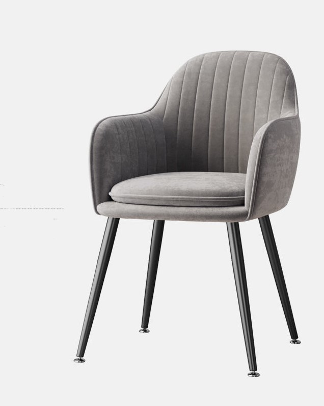 Стул серый с подлокотниками 2