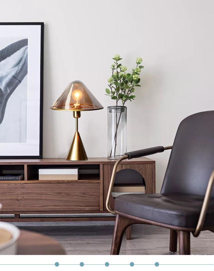 Лампа конус стеклянная