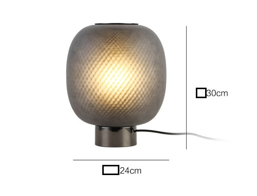 Лампа серая овальная